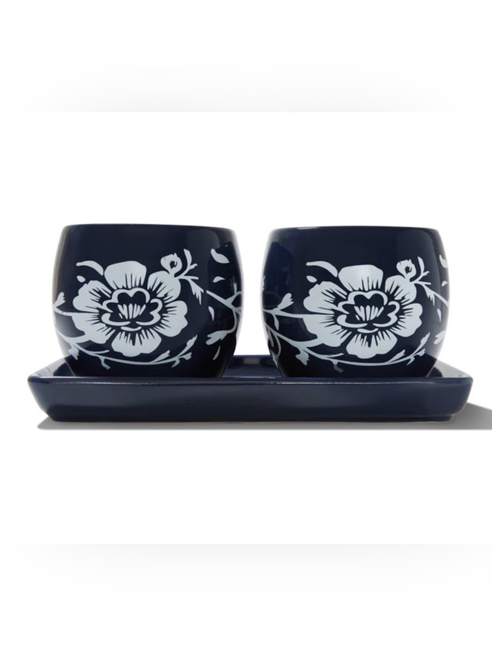 New without tags, Summer & Rose, Ceramic Planters Set of 2, Blue and‎ White